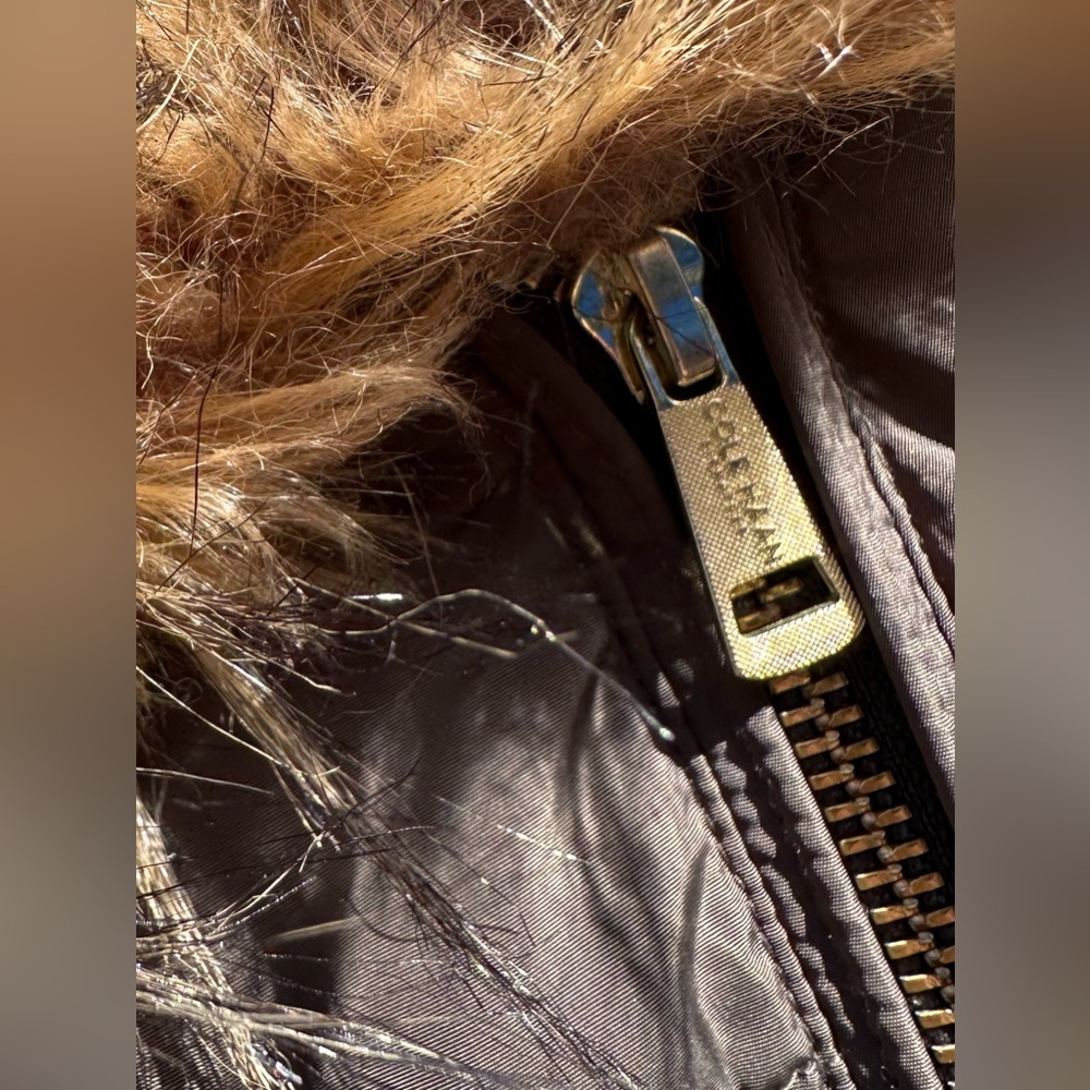 Cole Haan Down Puffer Coat Size‎ L Green Long Hood Lined Jacket Normcore Outdoor - Picture 14 of 15